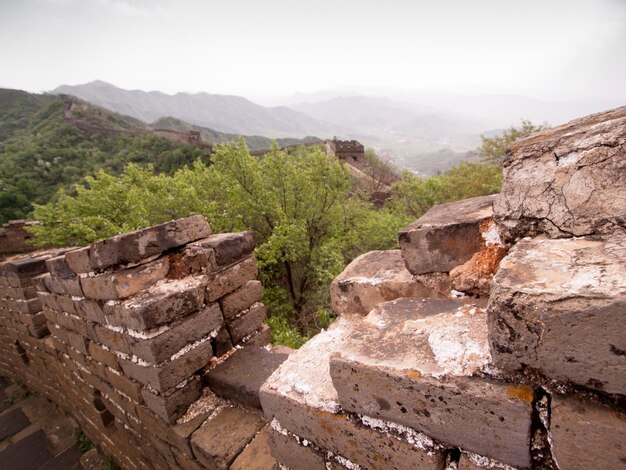 Die Chinesische Mauer im Abschnitt Mutianyu bei Peking.