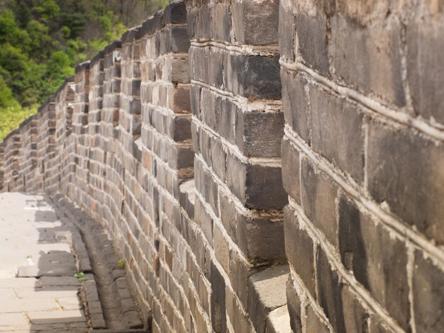 Foto die chinesische mauer im abschnitt mutianyu bei peking.