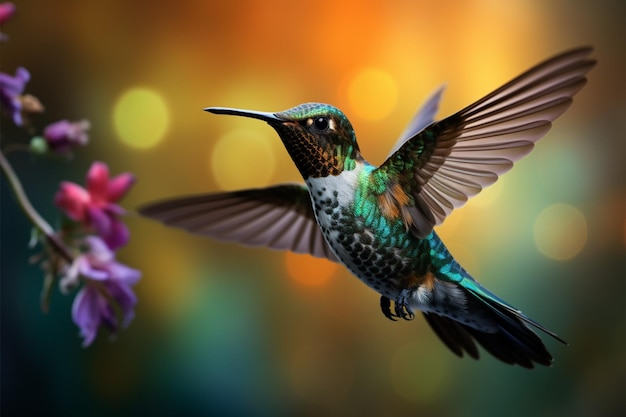 Die Choreographie der Natur, ein Kolibri im Flug, ein zartes Ballett in der Luft.