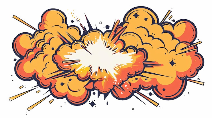 Foto die comicbuch-explosion