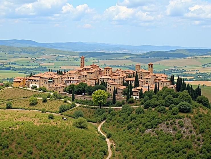 Foto die entdeckung von volterra, einem versteckten juwel im herzen der toskana, italien