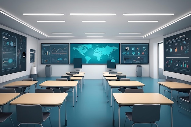 Die Entwicklung von Smartboards und interaktiven Displays im futuristischen Klassenzimmer