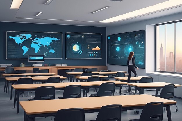 Die Entwicklung von Smartboards und interaktiven Displays im futuristischen Klassenzimmer