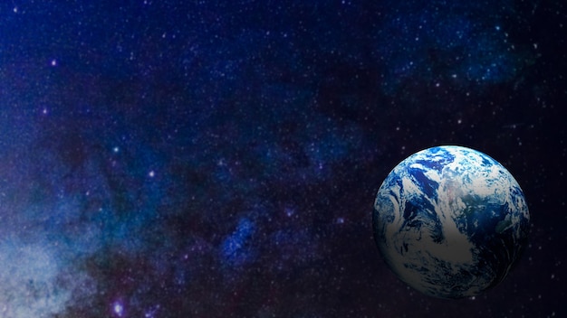 Die Erde im Weltraum für Geschäfts- oder Sci-Konzept 3D-Rendering