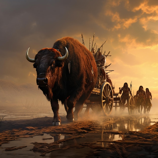 Die ersten generativen KI-Bilder der Welt entdeckten Buffalo-Cart-Bilder
