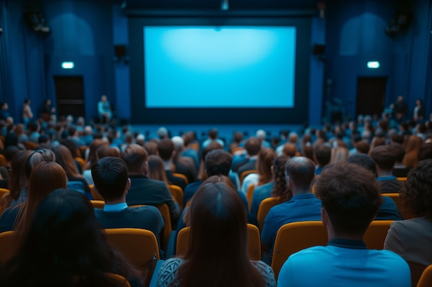 Die Erwartung des Publikums vor einer Grundsatzrede in einem Konferenzsaal