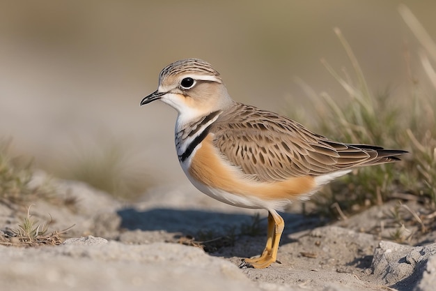 Foto die eurasische tochter charadrius morinellus in der natur