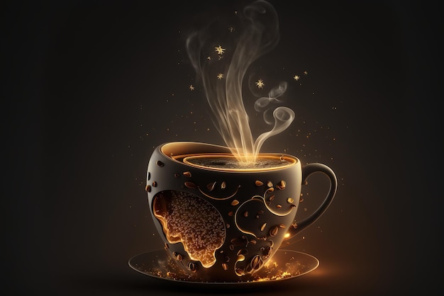 Die ewige Tasse Kaffee für die Marketingförderung von Unternehmen