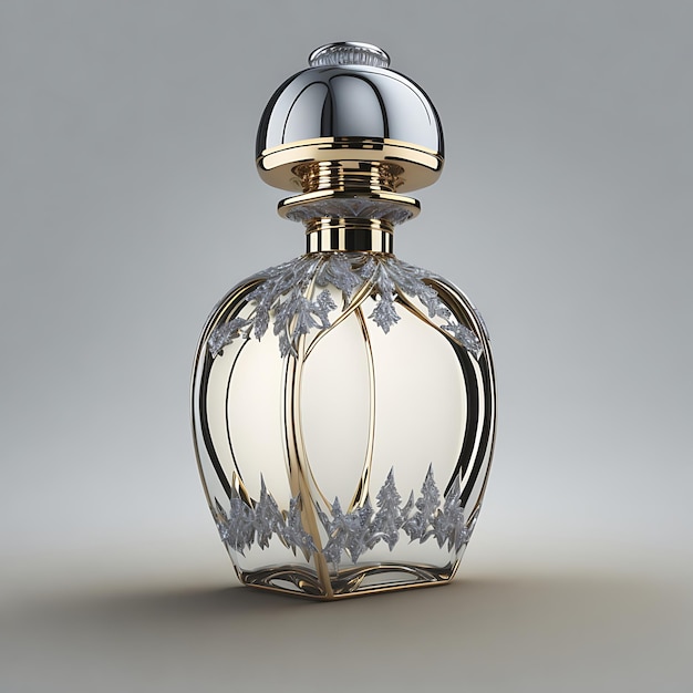 Die exquisite Luxus-Kristall-Parfümflasche, die von KI generiert wurde