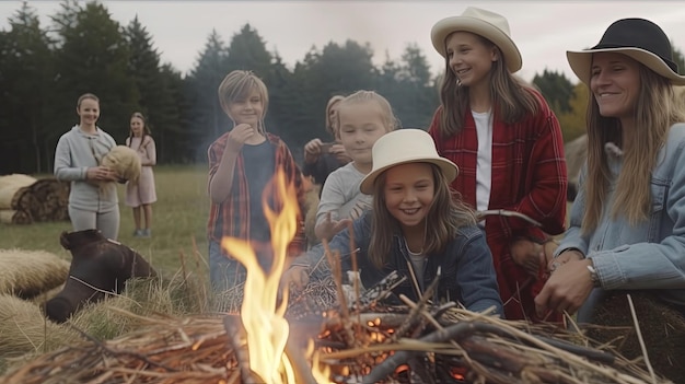 Die Familie erlebt die Freuden eines einfacheren Lebens in einem rustikalen und authentischen internationalen Umfeld, das die lokalen Kulturbräuche und die von AI generierte Küche umfasst