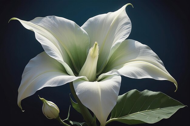 Die faszinierende Datura-Blumen-TimeLapse-Digitalmalerei