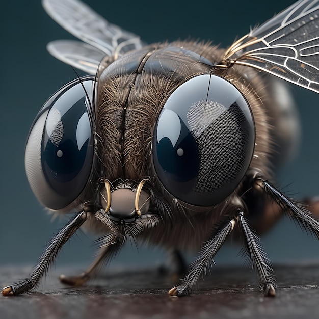 Die faszinierende Welt der Insekten erkunden - eine detaillierte Sicht aus dem Blickwinkel einer Fliege