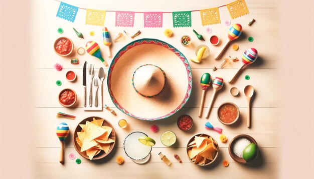 Die Feier des Cinco de Mayo wird mit traditionellen mexikanischen Speisen und Getränken verbreitet