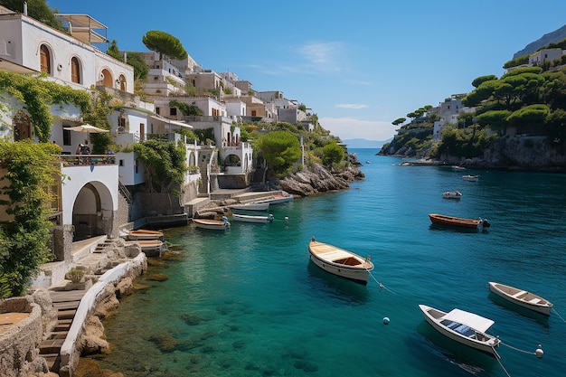 Die fesselnde malerische Stadt Capri mit atemberaubenden Aussichten