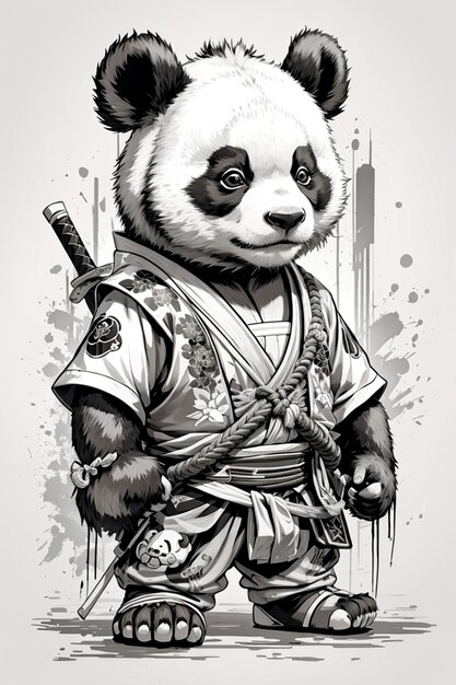 Die Figur des Samurai-Pandas
