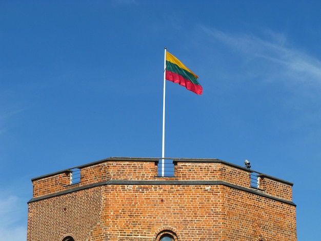 Die Flagge in der Stadt Vilnius Litauen