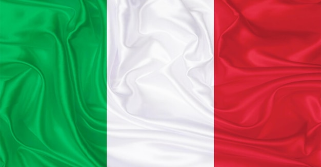 Die Flagge Italiens fliegt.