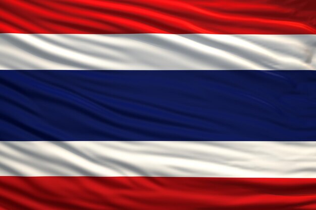 Foto die flagge von thailand wird geschwenkt