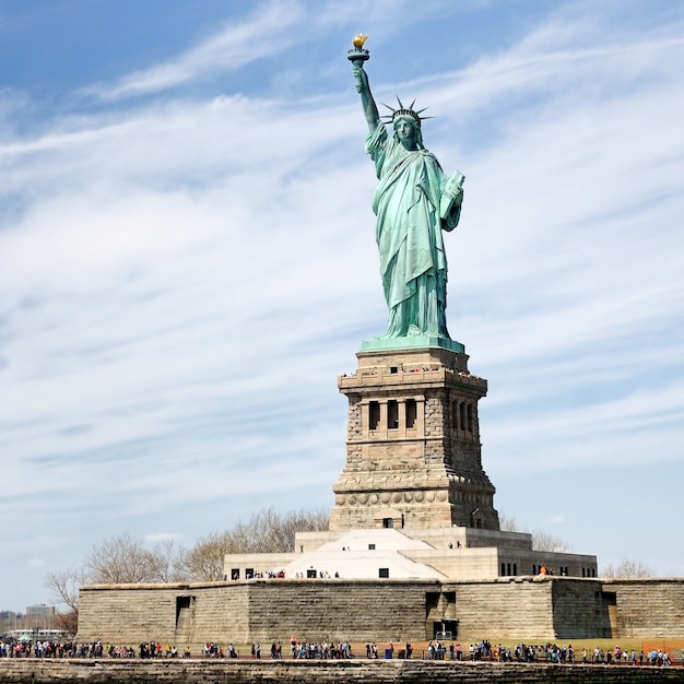 Die Freiheitsstatue und die Freiheitsinsel