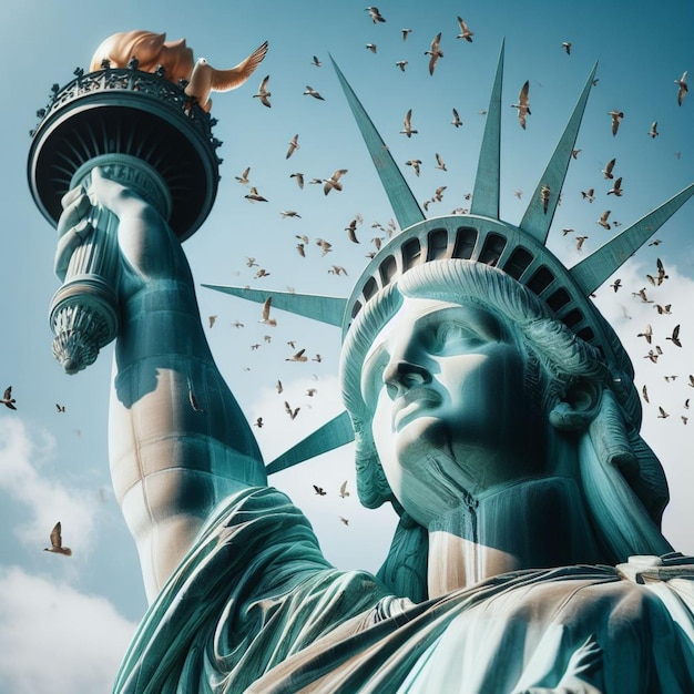 Foto die freiheitsstatue von new york