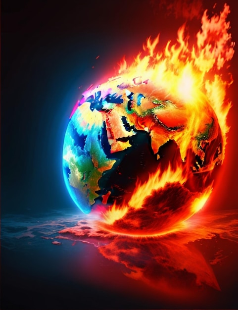 Die globale Erwärmung in Flammen