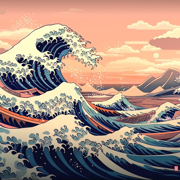 Die große Welle vor Kanagawa ist eine japanische Welle.