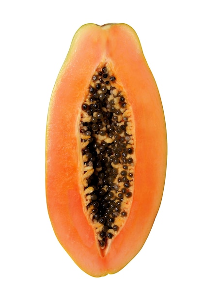 Die Hälfte der Papaya