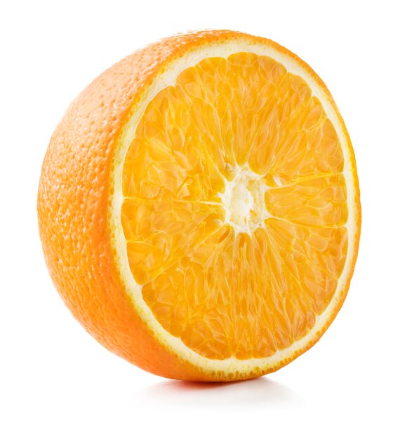 Die Hälfte der reifen Orange