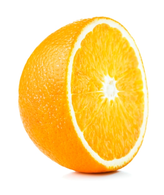 Die Hälfte der reifen Orange