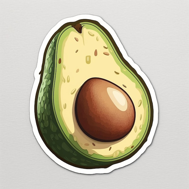 die Hälfte des Avocado-Symbols