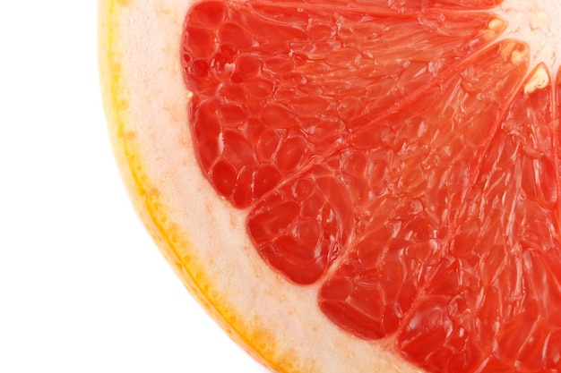 Foto die hälfte einer frischen grapefruit