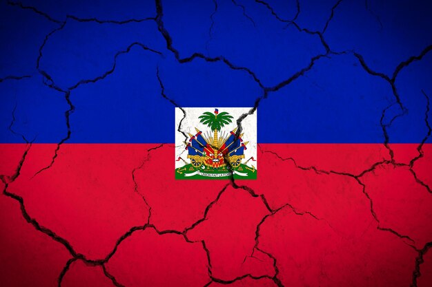 Die haitianische Landesflagge ist zerbrochen