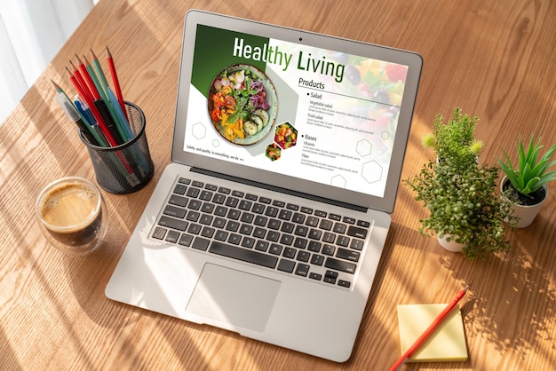 Die Healthy Living-Website bietet Informationen zu gesunden Rezepten.