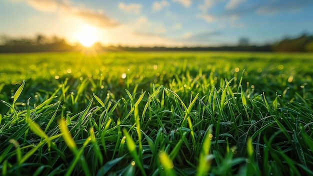 Die helle Sonne scheint durch das Gras