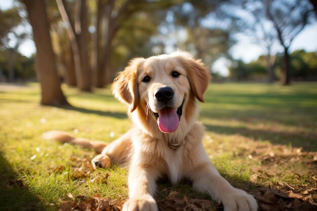 Die herzliche Bindung zu einem Golden Retriever Generative Ai