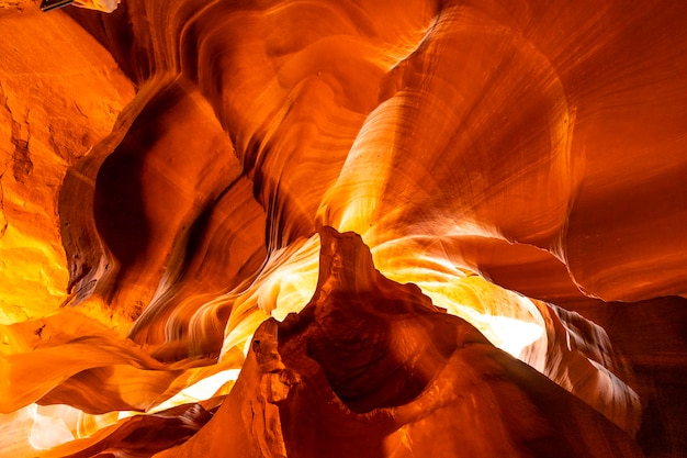 Die höhle berühmt für die fenstertapeten, upper antelope in der stadt page, arizona. vereinigte staaten