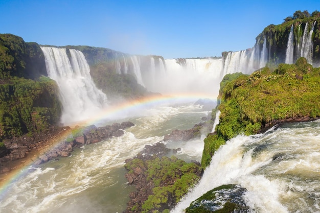 Die Iguazu-Wasserfälle sind Wasserfälle des Iguazu-Flusses an der Grenze zwischen Argentinien und Brasilien. Es ist eines der neuen 7 Naturwunder.