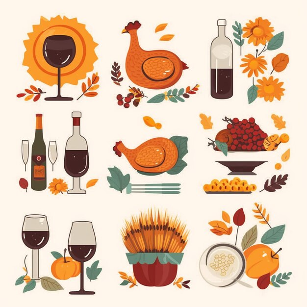 Die Illustration der Thanksgiving-Feier