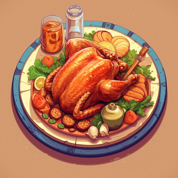 Die Illustration der Thanksgiving-Feier