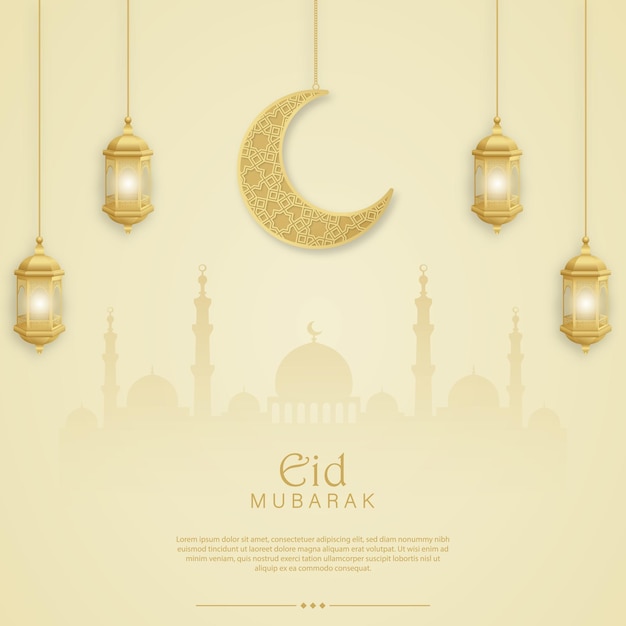 Die Illustration von Eid Mubarak