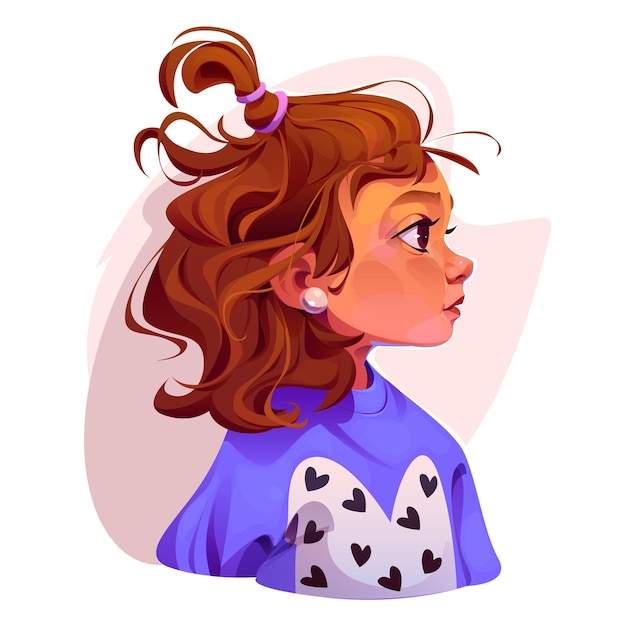 Die Illustration zeigt ein Mädchen im Pixel-Art-Stil mit einem Pferdeschwanz und Ärmeln