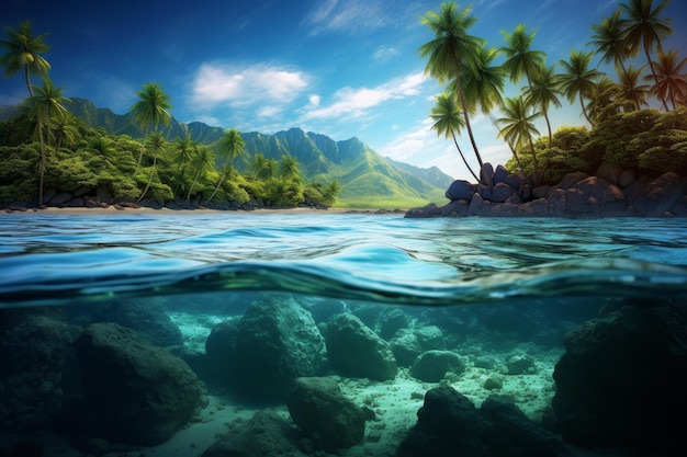 Die Insel der Träume in voller Aussicht Tropische Landschaft Foto