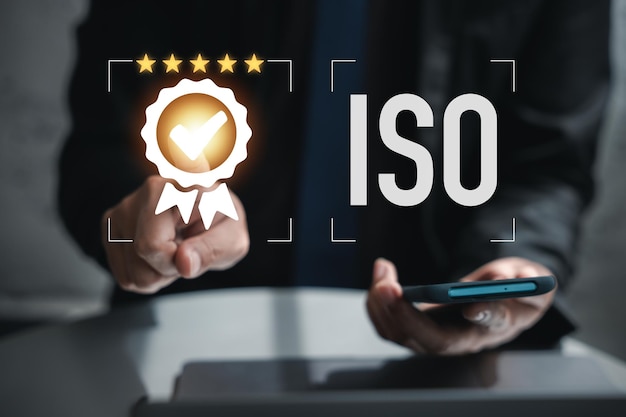 Foto die iso-zertifizierung garantiert top-service