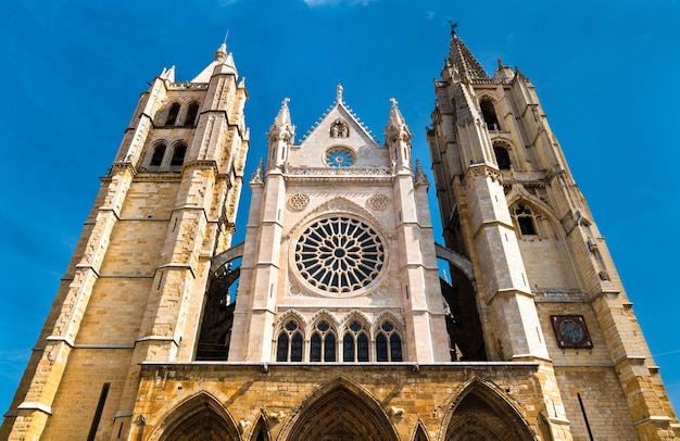 Die Kathedrale von Leon in Spanien