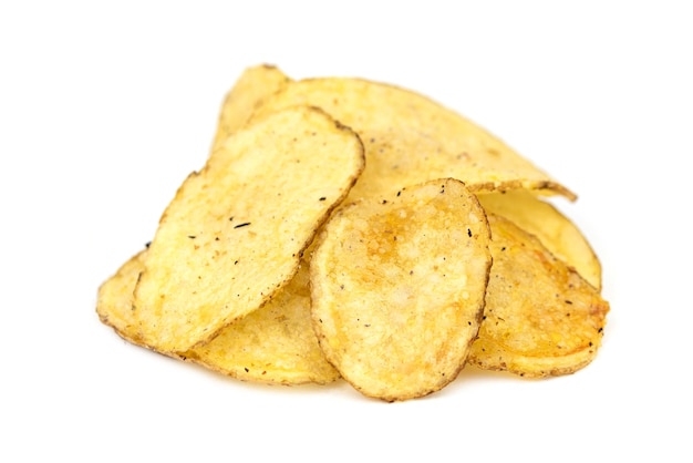 die knusprigen gelben Kartoffelchips