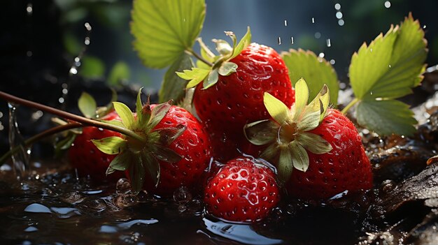 Die köstlichen Erdbeeren machen den Spritz