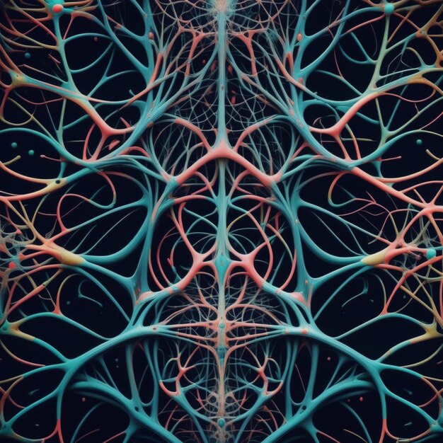 Foto die komplizierte neuronale landschaft, die die krone der menschlichen intelligenz abbildet