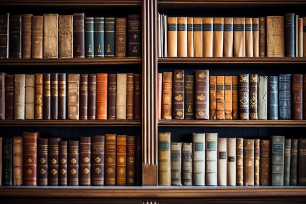 Die komplizierte Welt der Literatur enthüllte eine Nahaufnahme eines Bücherregals