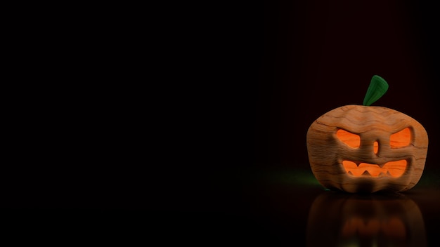 Die Kürbislaterne für Halloween-Konzept 3D-Rendering