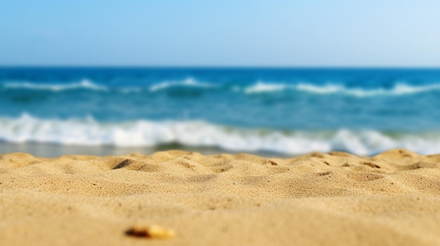 die Küste am Strand mit Sand und Ozean Stockfoto